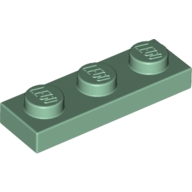 Lego destička 1x3, pískově zelená (4155207, 4504793, 4642427, 6069257)
